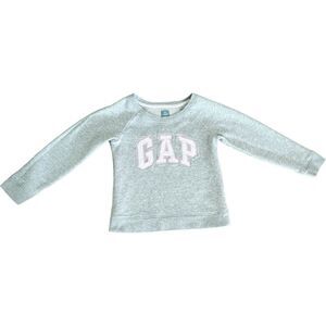Baby Gap Factory Long Sleeve Gray & Pink Crewneck Logo Sweatshirt. 5. 5T.